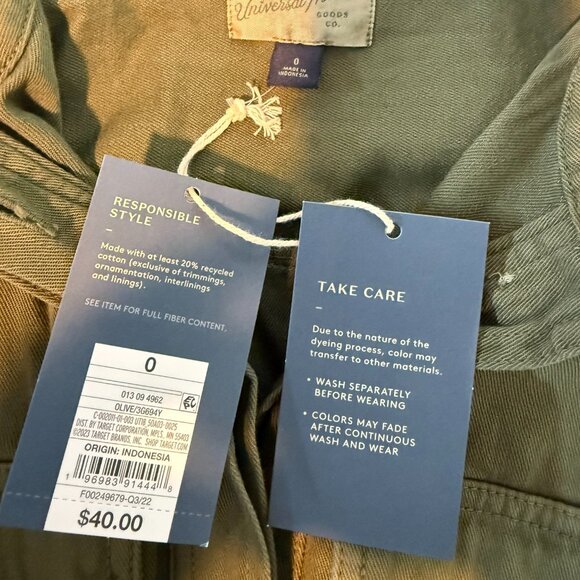 Universal Thread | Olive Belted Jumpsuit | Utility Chic | NWT - Picture 4 of 4